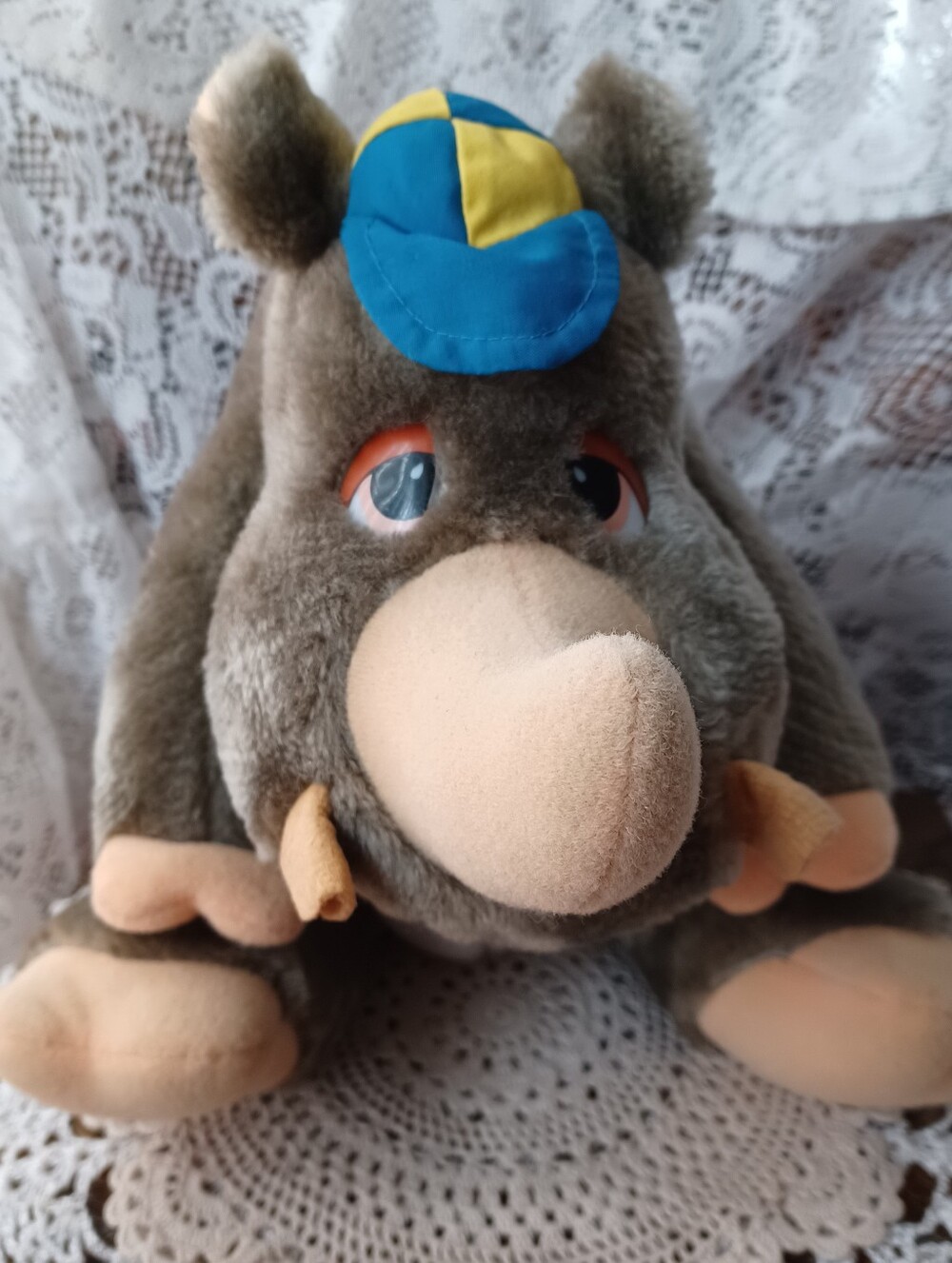 VINTAGE 1983 WALLACE BERRIE & CO., INC. CUDDLE🩶UPS STUFFED RHINO "SWEENEY" #334